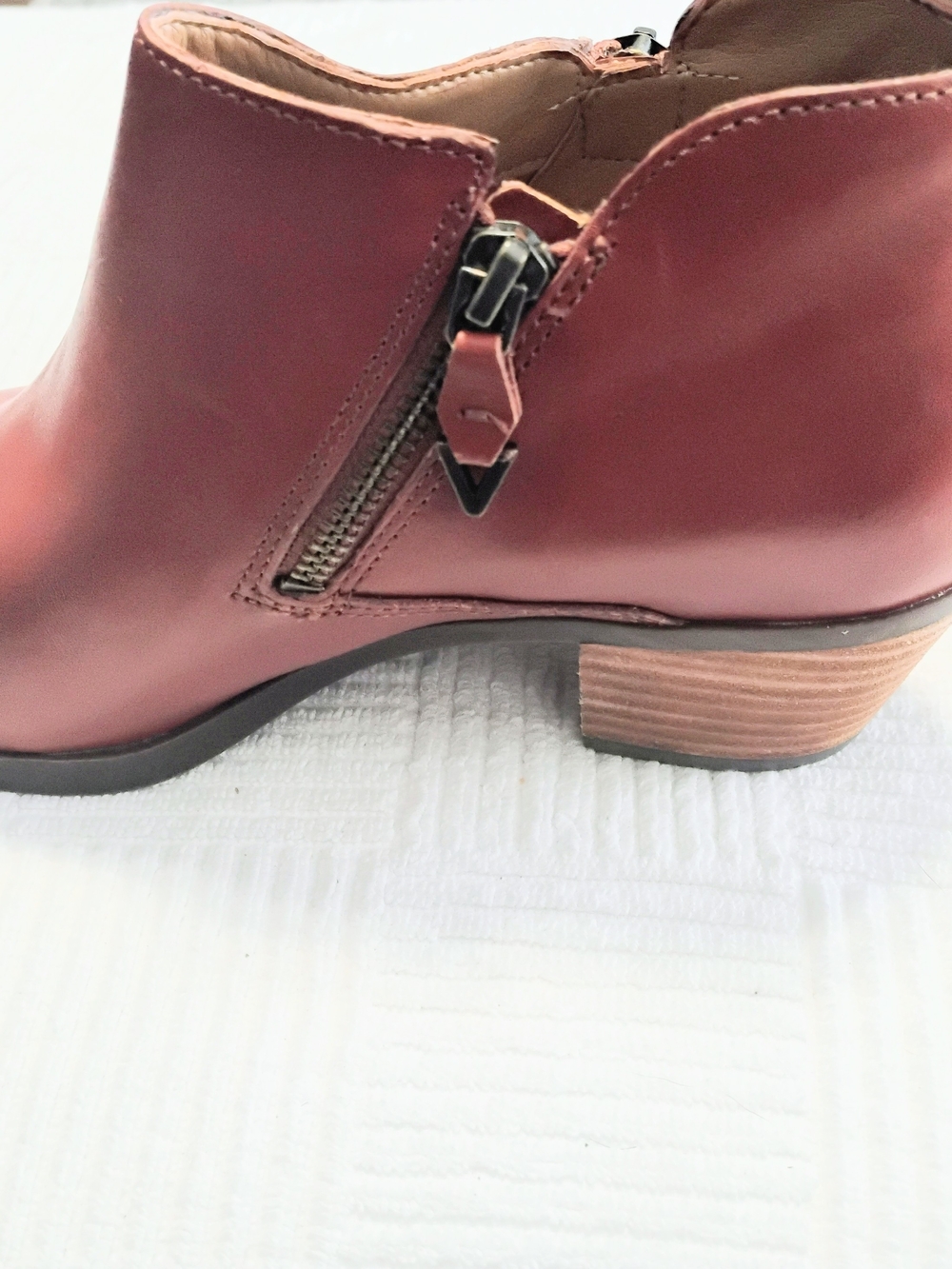 Vionic Cecily Leather Ankle Boots Women's 7.5 Cognac Brown Side Zips - Picture 13 of 13